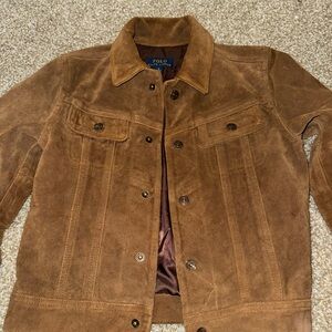 Boys Ralph Lauren 100% real suede denim style jacket
